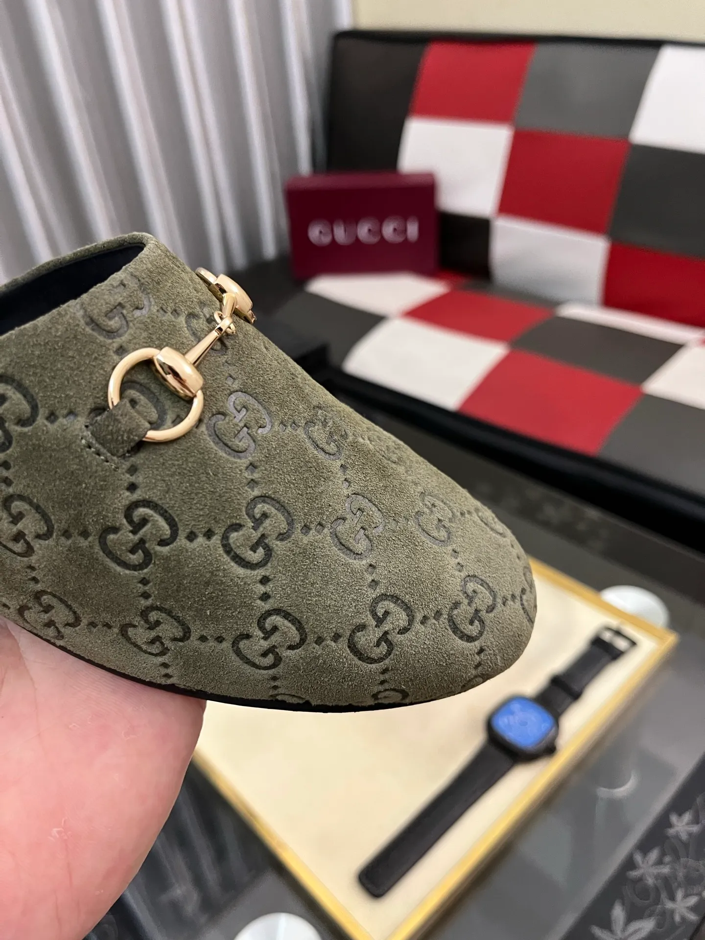 Men's shoes 💰480⌚️⌚️[Gucci] 2024 new season half-slip men's shoes, made of Italian imported first-layer frosted cowhide➕sheepskin lining, original hardware buckle, original combination wear-resistant outsole, real shot 🎬 Very comfortable on the feet, size 36-44
